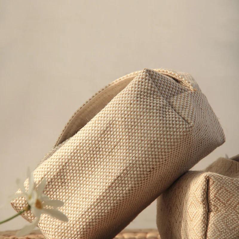 Japanese-style Cotton Linen Tissue Box Napkin Holder Home Living Room Dining Table Paper Box Storage Bag Dispenser Holder