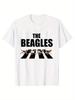 Beagle Hunde-Liebhaber T-Shirt für Damen & Herren - The Beagles & Crazy Beagle Grafikdruck, Lässiges Kurzarm-Rundhals-T-Shirt, Große Größen erhältlich, Ganzjahres