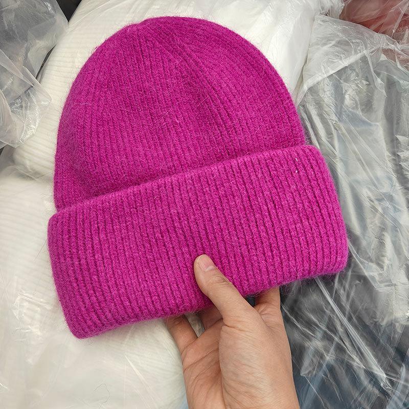 Winter Hats For Women Men Unisex Beanies Luxury Rabbit Fur Thermal Hat Soft Thick Keep Warm Casual Bonnet Baggy Cap New