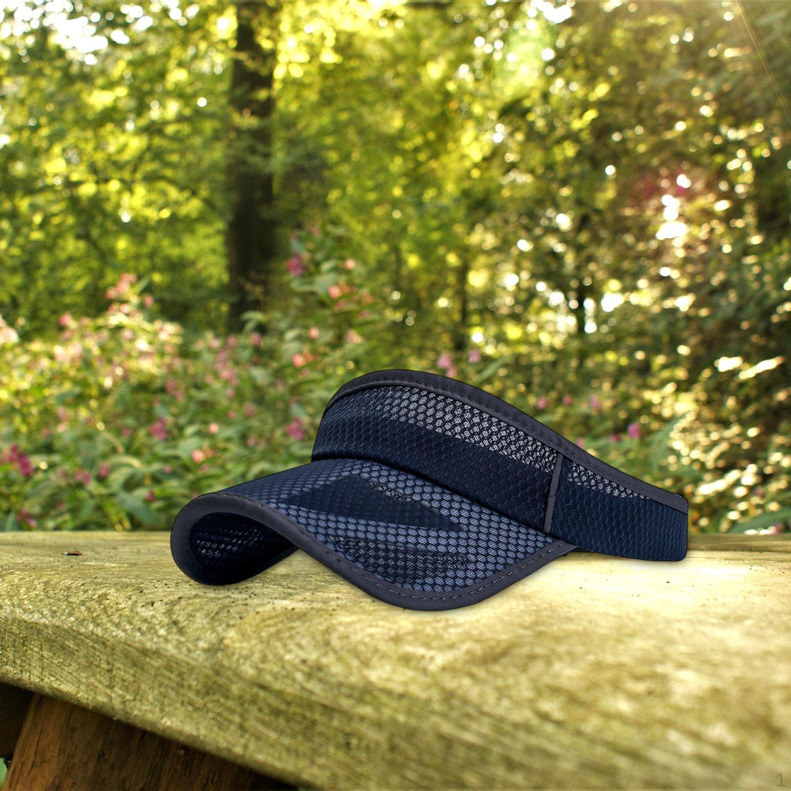 

Летняя шляпа от солнца, регулируемая пустая верхняя часть для гольфа, скалолазания, тенниса, вечеринки у бассейна, фестиваля тёмно-синий