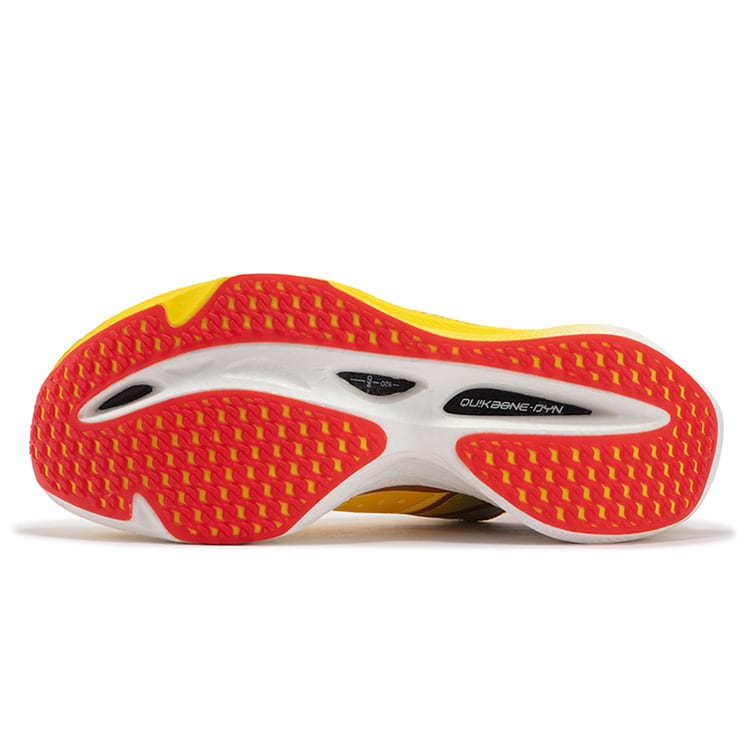 361 Flame 3 Lage top Volledige Lengte Koolstofplaat, Rubber Marathon Sprint Hardloopschoenen Unisex Geel 672432218F-1