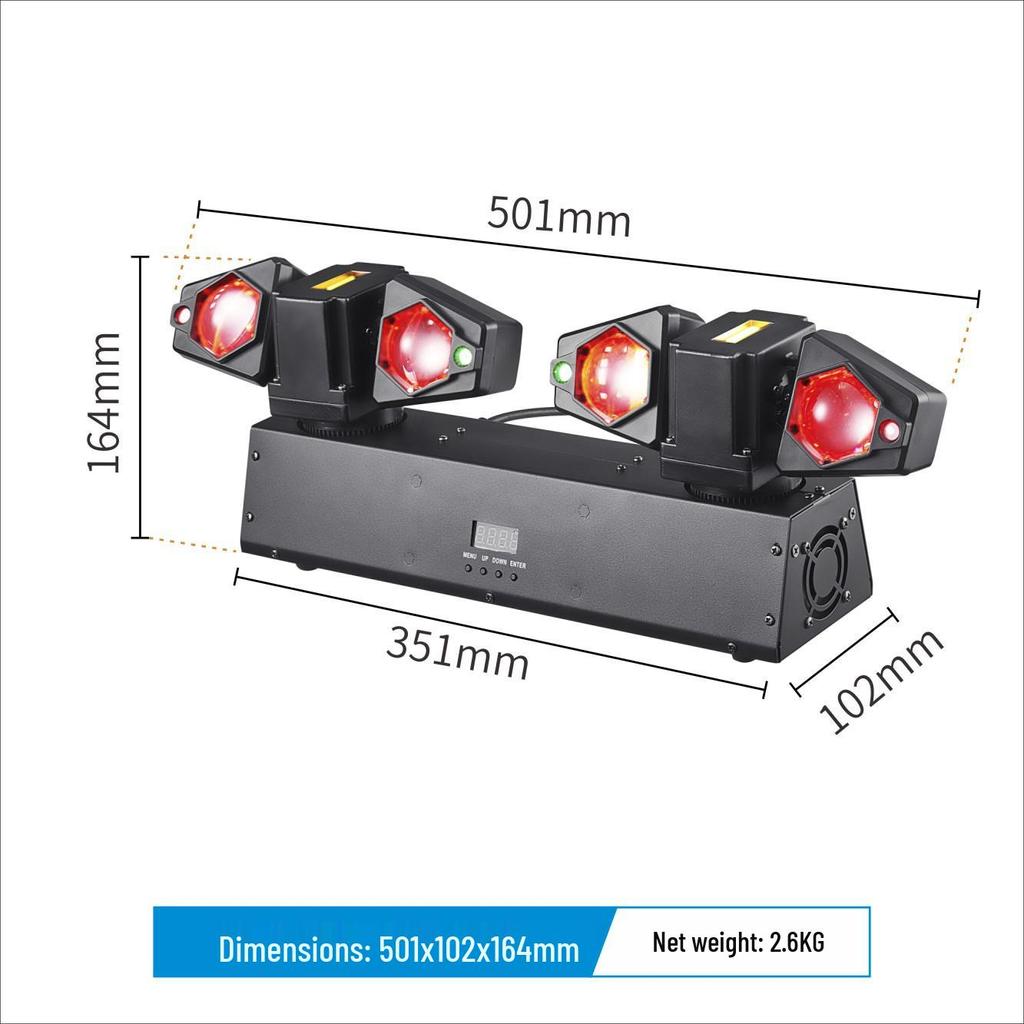 Rotating Beam DJ Light: Four-Head Effect for KTV & Stage