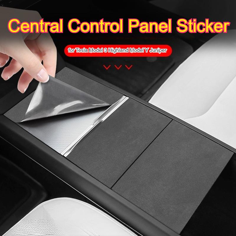 For Tesla Model Y Juniper 2026 Model 3 Highland Central Control Panel Adhesive Free Sticker Electrostatic Adsorption Protector