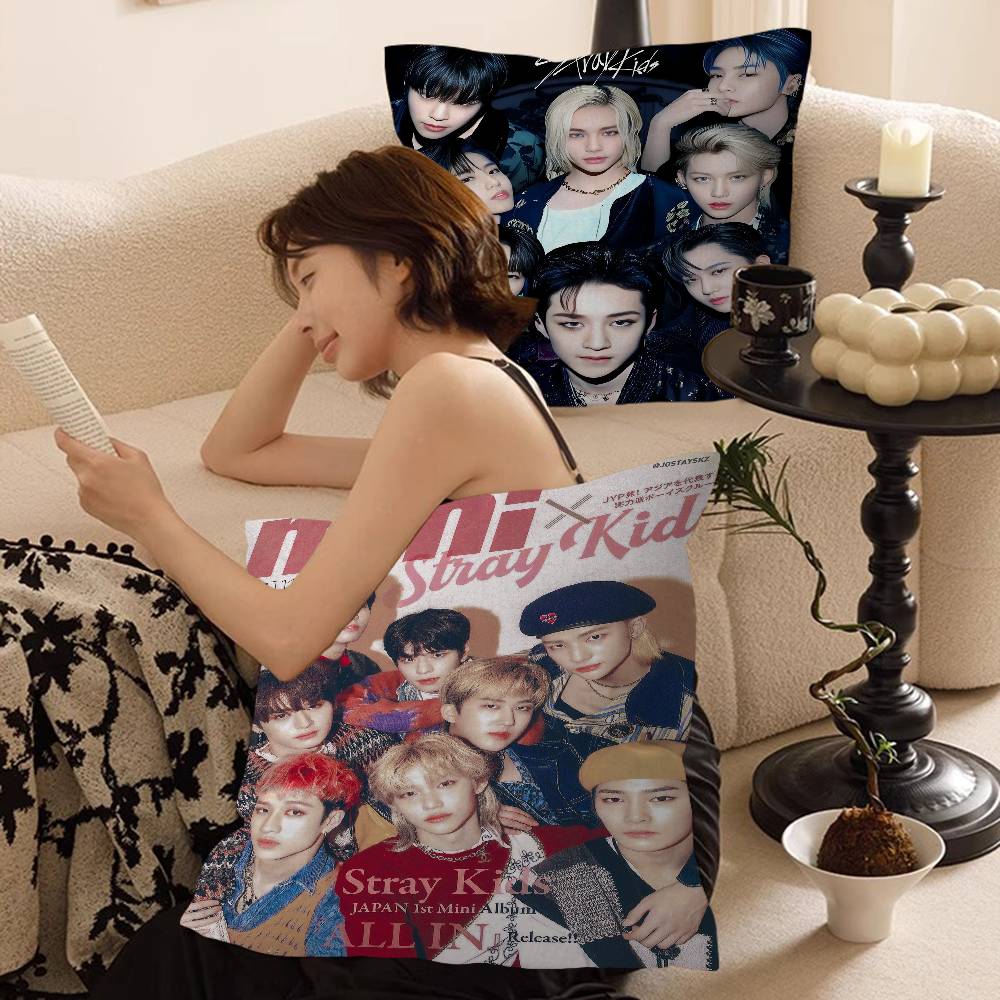Kpop SStray KKids Personalized Pillow Cover Kids Bedroom Wild Party Decor Pillowcase kid Birthday shower Gift