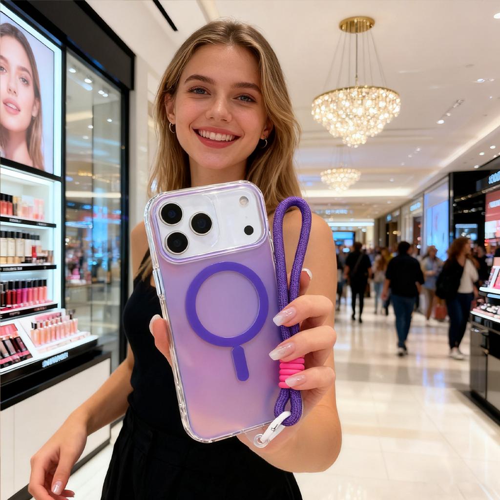 The Magnetic Phone Case With A Bracelet Features And Elegant Design That Is Compatible With The 17pro Max