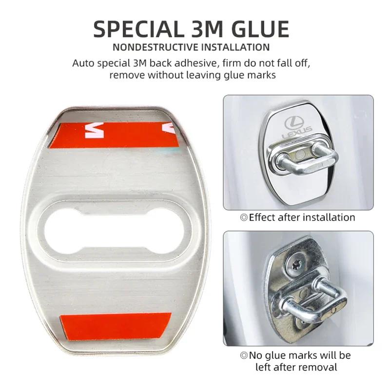 2026 Hot Interior Stickers For Lexus RX350 IS300 ES350 IS250 CT200H IS NX ES GS350 NX200T RX GX GX460 4pcs Stainless Steel Car D