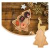Festliches Weihnachts-Holz-Servierbrett mit Weihnachtsmann- und Baum-Design für Brot, Snacks, Sushi und Abendessen, Heimdekoration