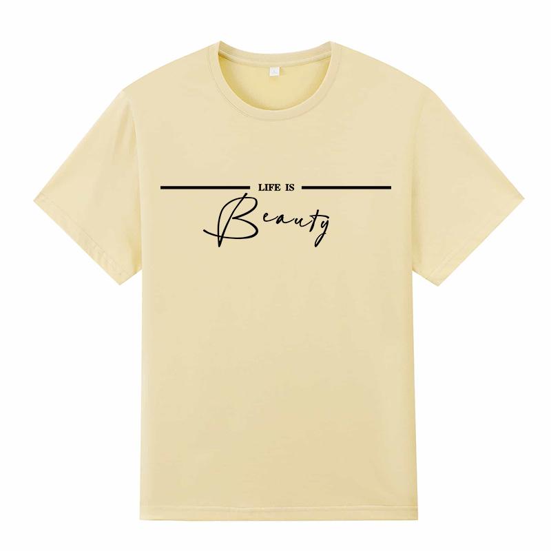 Módní potištěné ležérní dámské tričko s kulatým výstřihem, krátkým rukávem, bavlněná trička