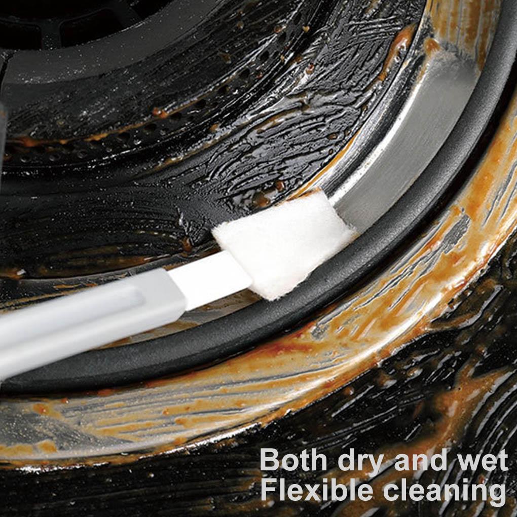 Disposable Removable Brush Head Set Toilet Slot Kitchen Hearth Stain Remover with 10pcs Replacement Head