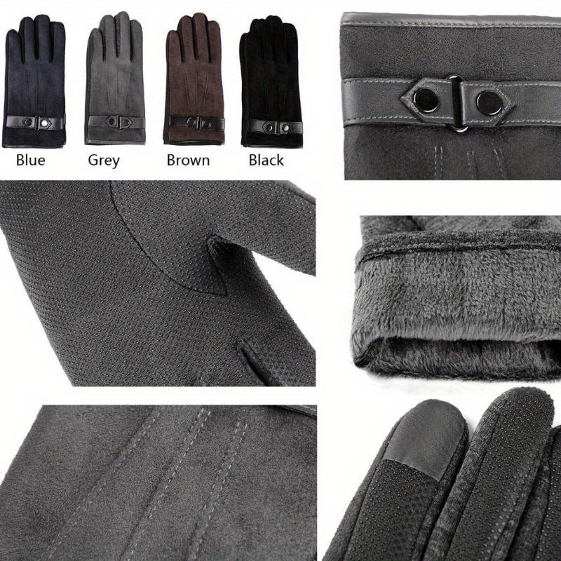 Men's Touch Screen Leather Warm Gloves Thermal Fleece Lined Driving Winter Gift