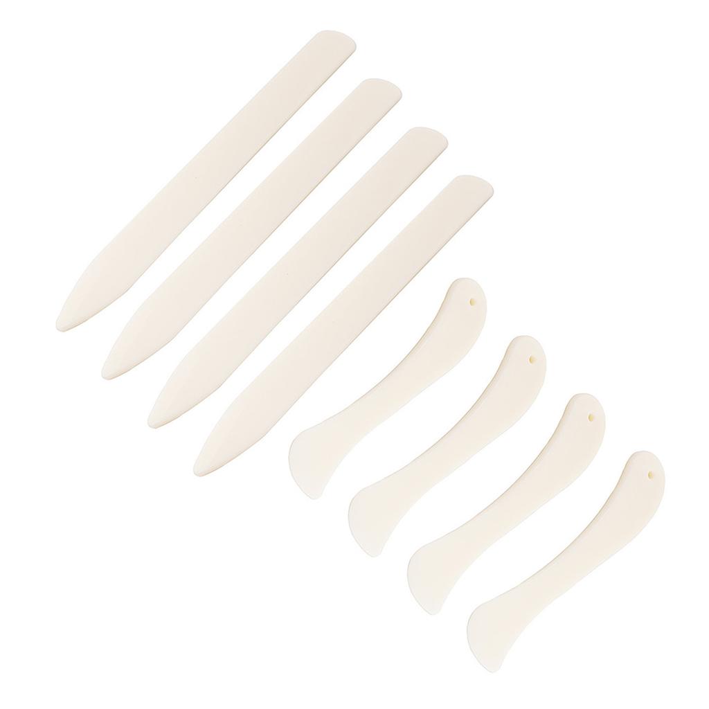 8Pcs Leather Creaser Sewing Plastic Bone Folder Paper Folding Tool Leathercraft Creasing Tool for Quilting Bookbinding