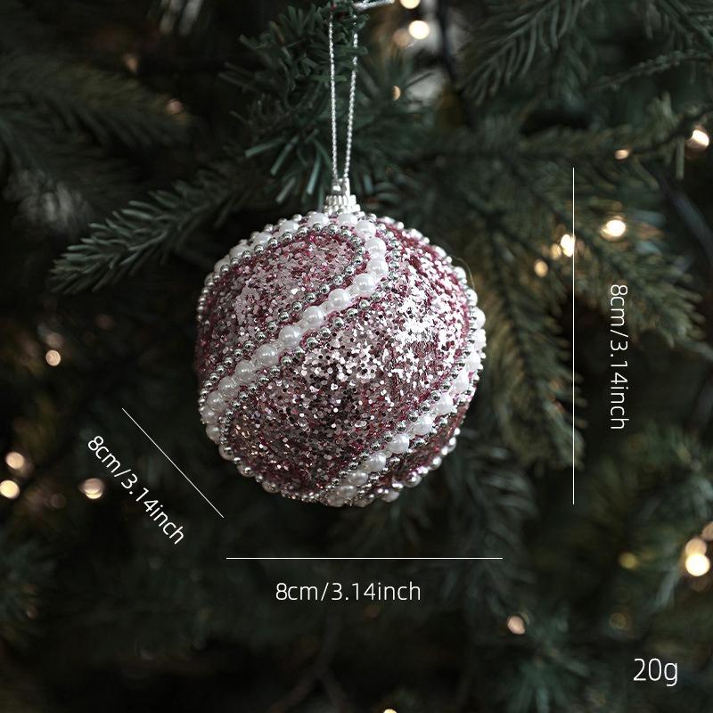 Weihnachtsbaumschmuck Glitzerkugel Rentier Schneeflocken Anhänger Weihnachtsbaumdekorationen Neujahrsparty Deko Navidad