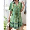 IHUASU Abiti Casual Estivi Primaverili alla Moda a Maniche Corte con Scollo a V