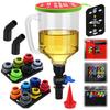 18-Piece Multi-Vehicle Oil Funnel & Measuring Cup Set for Engine Refill and Oil Change