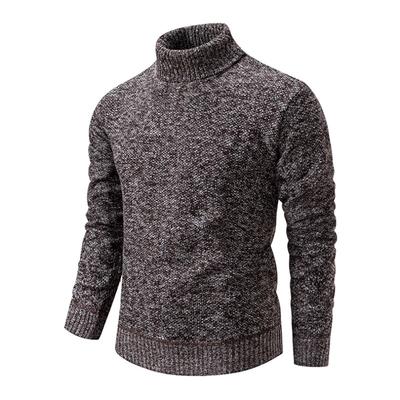 Herfst en Winter Hoge Kraag Velvet Dikke Trui Pullover Basis Shirt Heren Effen Kleur Top