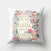Tropical  Letter Flower Plant Polyester Pillowcase Sofa Living Room Home Decoration Car Waist Cushion Cover