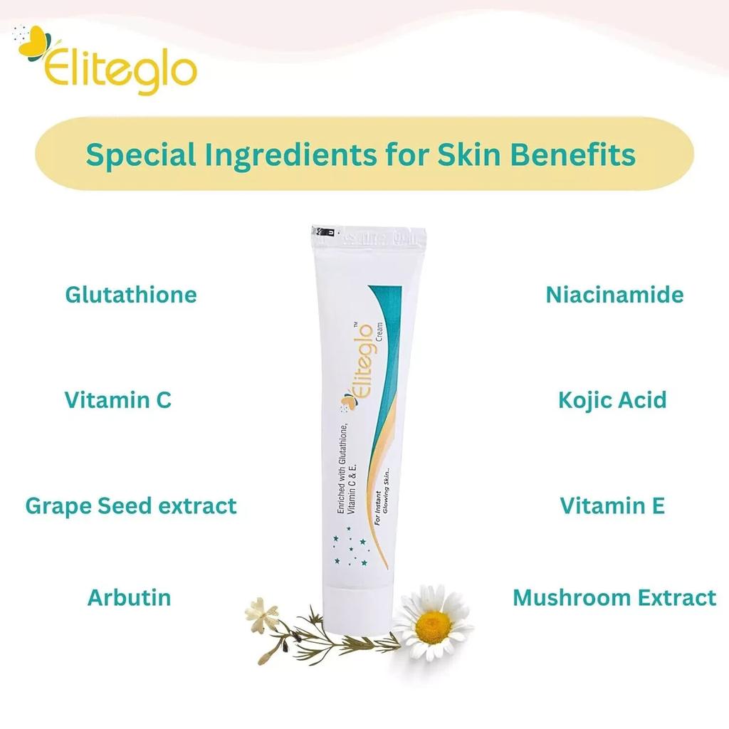Eliteglo Cream For Glowing Brightening & Blemish Free Clear Skin 15gm