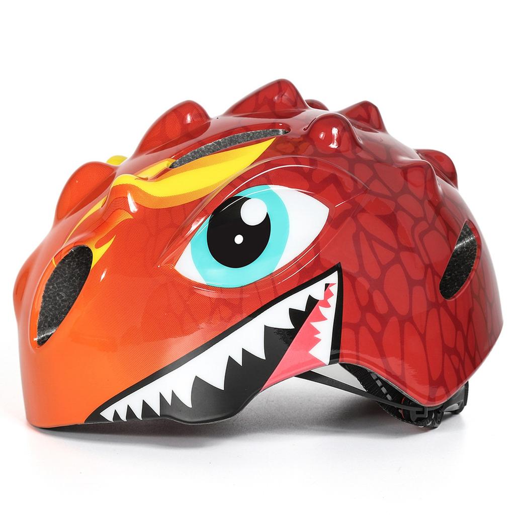 Lightweight children's bicycle helmet 50-54 cm - red dragon