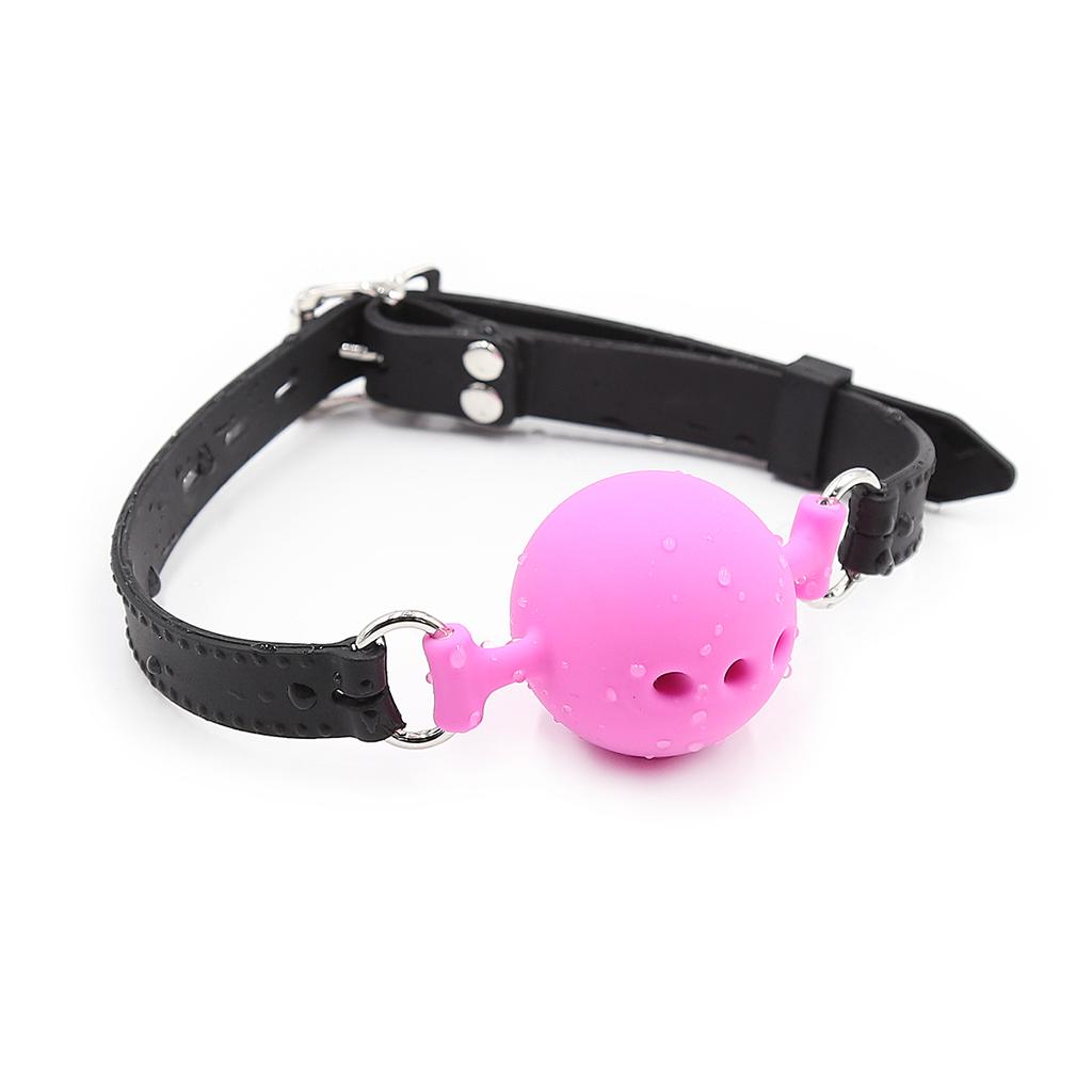 VaHppy Gags 5 Colors PU Belt Silicone Mouth Ball Diameter 3.5/4.5/5cm SM  Sex Toys Gagging Drooling Bondage Adult sex games