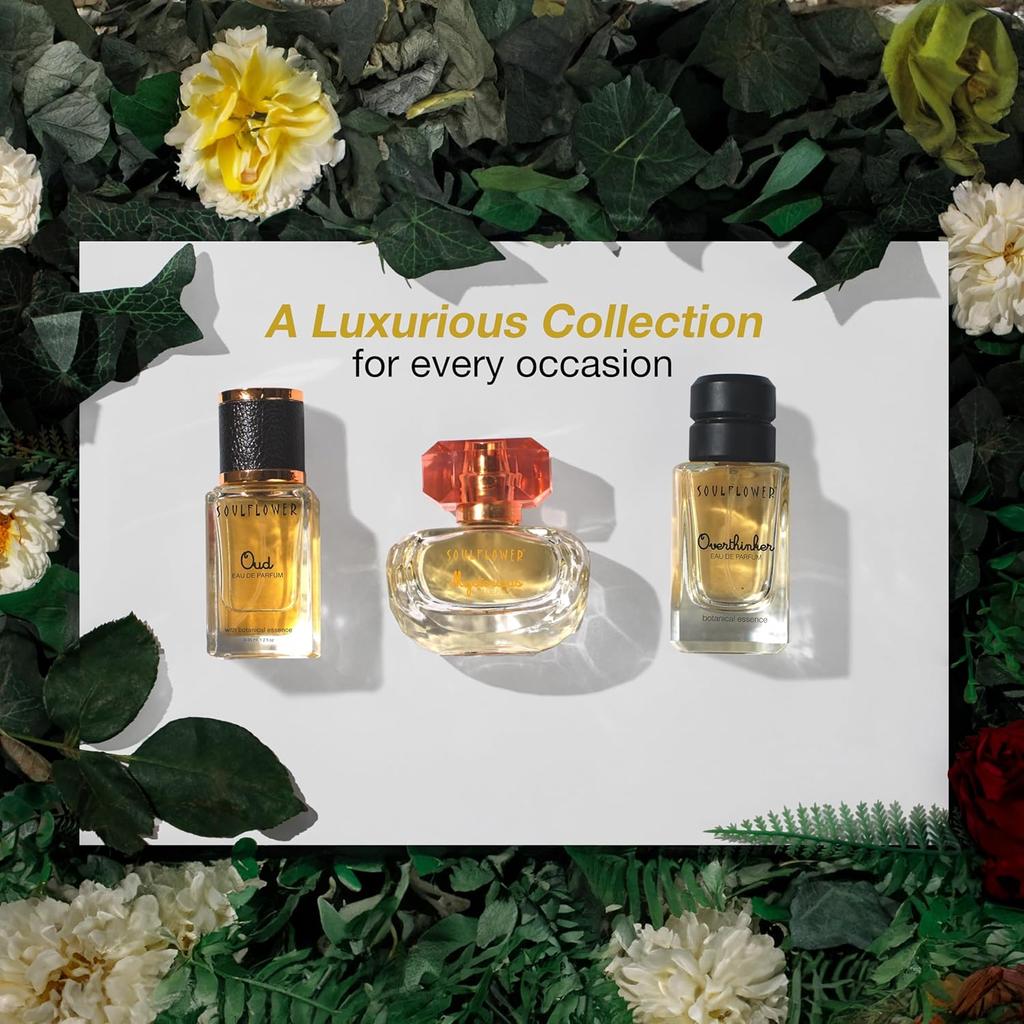 Luxury Perfume Gift Set for Men & Women | Oudh, Overthinker, Mystique |Saffron, Fresia, Peach, Woody, Floral|Refreshing,  | 100ml (Pack of 3)