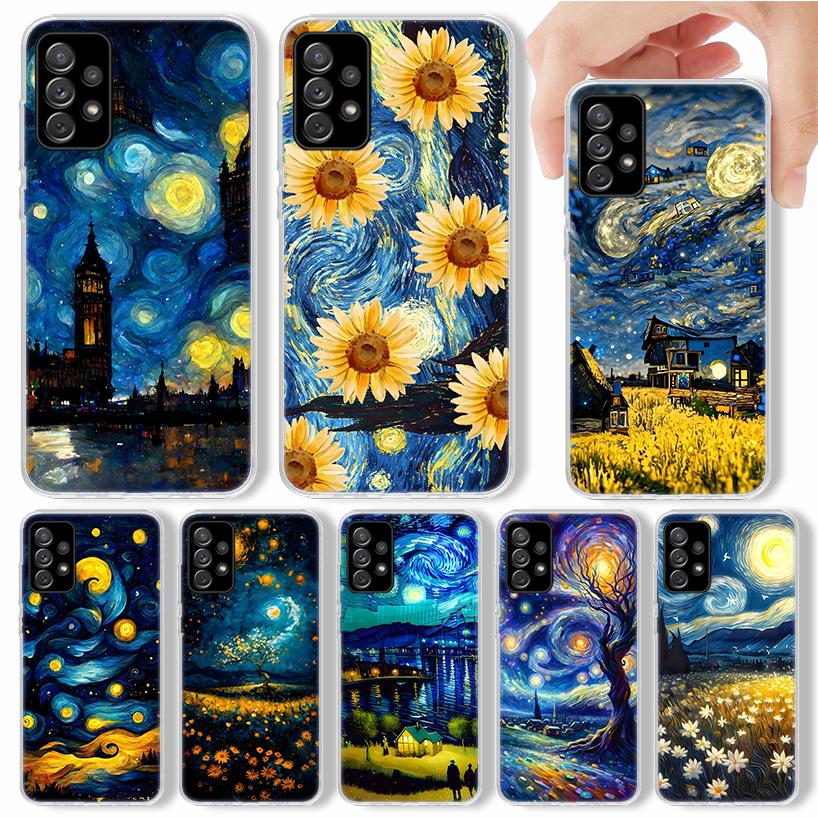 Starry Night Van Gogh Art Phone Case For Samsung Galaxy A17 A16 A56 A15 A55 A14 A54 A13 A53 A36 A35 A34 A33 A26 A25 A24 A23 A05S