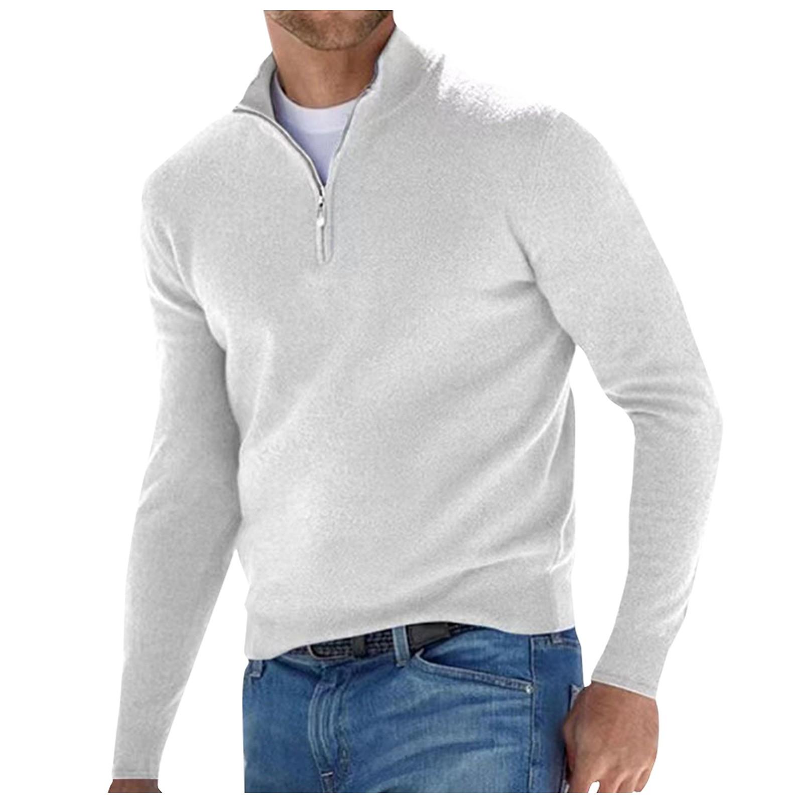 

Новая мужская повседневная рубашка с длинными рукавами из плюша на молнии и V-образным вырезом XL