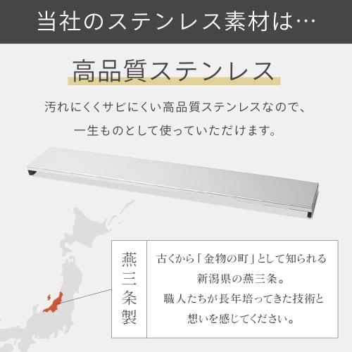 CICADA Smart Flat Stovetop Exhaust Vent Cover, Slim, Tsubame-Sanjo (75cm, Silver (Stainless Steel))