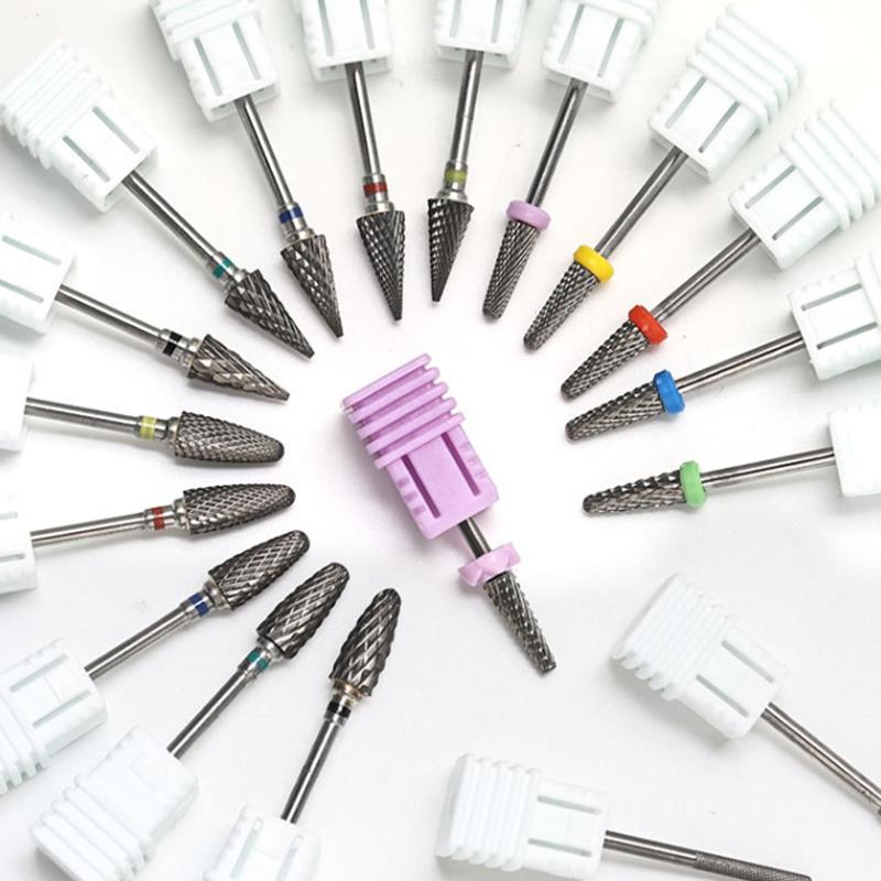 Tungsten Steel Nail Drill Bit Apparatus Nail Files Bits Electric Milling Cutter For Manicure Burr Drills Pedicure Tools