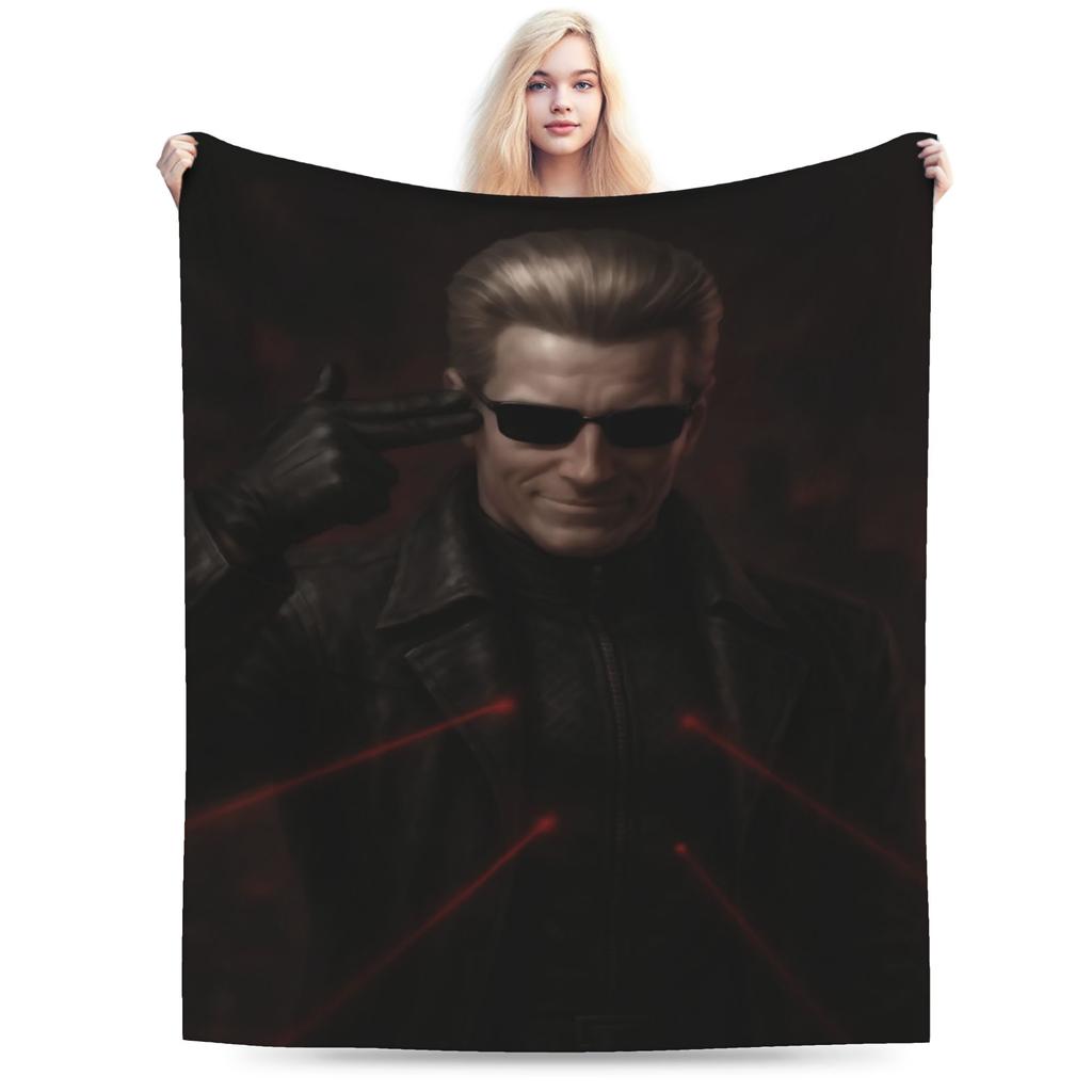 Y2K Albert Wesker Deky Super Měkký Flanel Pohodlná Přehozová Deka Lze Prát v Pračce
