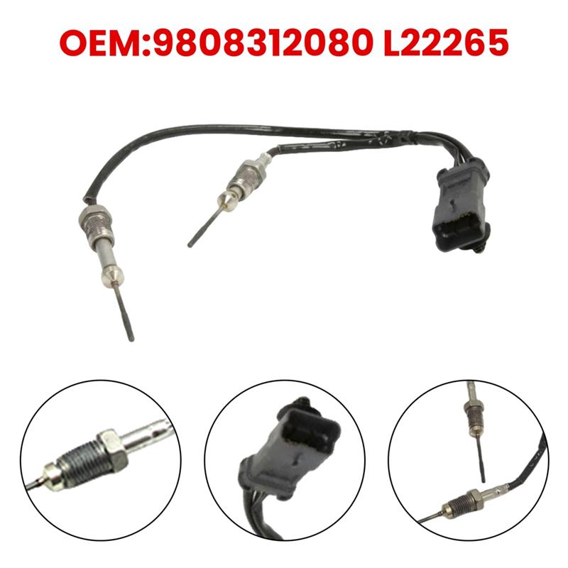 A03E-Car Exhaust Temperature Sensor 9808312080 L22265 For Citroen BERLINGO C4 GRAND PICASSO II  308