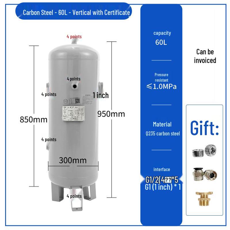 Compact Air Tanks 2L-60L - Ideal for Compressors and Vacuum Systems