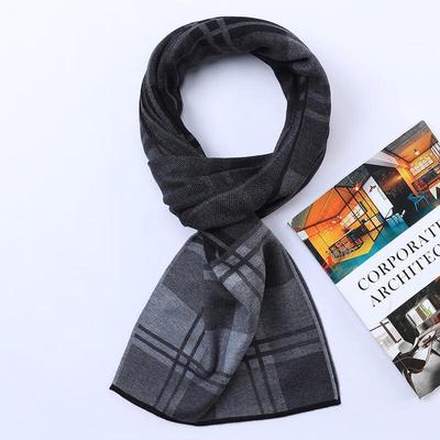Hengyuanxiang 2024 Unisex Wool-Blend Checkered Scarf