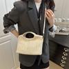 New Ins Korean Woven Bag Women's Fashion Commuter Shoulder Messenger Bag Casual Vegetable Basket Handbag