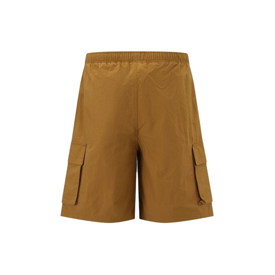 Reebok Solid Color Multi-Pocket Loose Fit Cargo Shorts Unisex Shorts Moss-Yellow 24SRM603UGY3