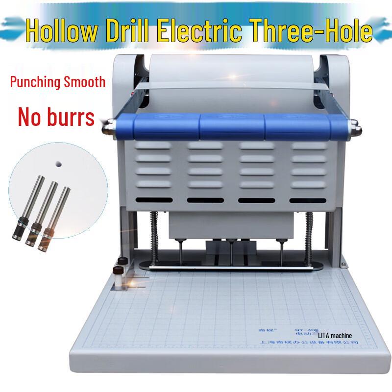 QIYAN Heavy-Duty 3-Hole Punch & Document Binding Machine