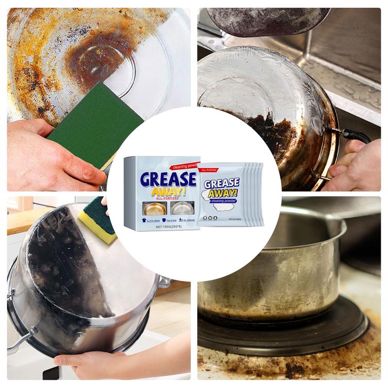 Kitchen All Purpose Cleaning Powder Scouring Powder 150g Degreaser Cleaner Heavy Duty For Pots And Pans Oil Stain Grease Remover