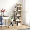 5-Tier Bookcase, Wooden Ladder Bookshelf Display Stand, Oak
