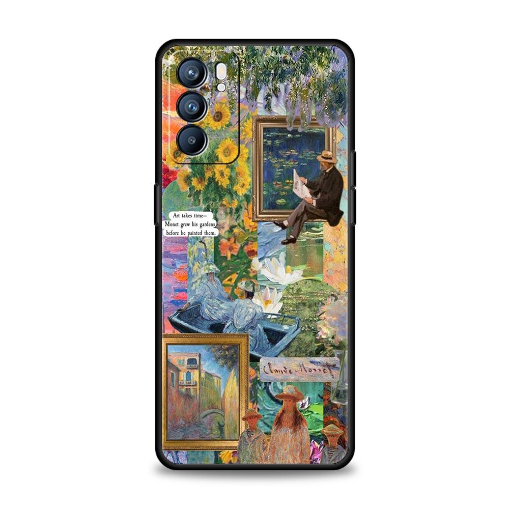 Starry sky van gogh art Phone Case For Oppo Reno8 Reno7 Reno6 Pro A54 5G Find X6 X5 A53 A52 A9 A15 A95 A17 A16 A74 A57 A31 Cover