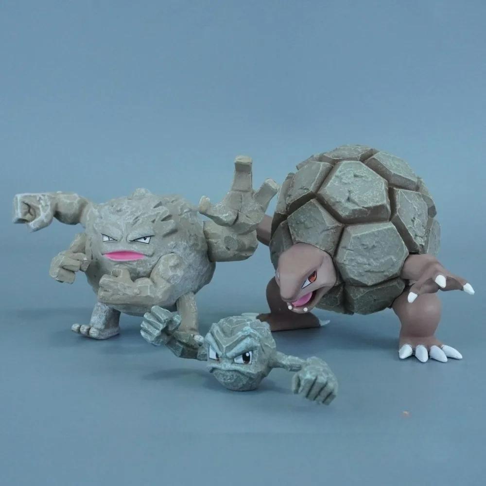 2-7cm Pokemon Anime Figure Geodude Evolutionary Combination Action Figures Pvc Collection Model Toys Children Gifts for Poseable Articulated Scale