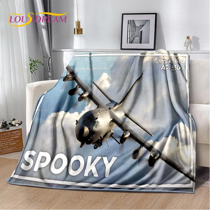 Koc 3D Samolot Myśliwski Spitfire Sił Powietrznych, Miękki Koc Flanelowy do Domu Sypialni Łóżka Sofy Pikniku Biura dla Dzieci