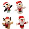 Festive Santa Claus Ventriloquist Puppet Toy Mouth Moving Plush Doll For Kids Christmas Gift