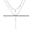 Star Lock Beaded Tassel Double Layer Necklace - Artistic and High-End Collarbone Accessory