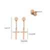 3Pairs Stud Earrings with for Cross Dangle for Men Women Stainless Steel for Cro