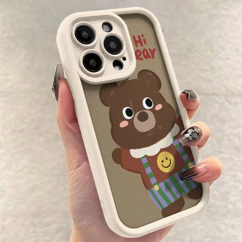 Cute and Naive Bear Is Suitable for Iphone16pro Mobile Phone Case Apple 15/14 Cartoon 13promax New 12.