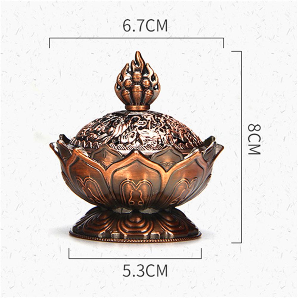 Buddhist Utensils Incense Burner Lotus Incense Censer Archaic Copper Alloy Sandalwood House Furnishings Home Office