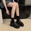 [Yushilai] British Style Thick-soled Small Leather Shoes for Women In the Spring of 2025, the New Japanese Casual Versatile One-pedal