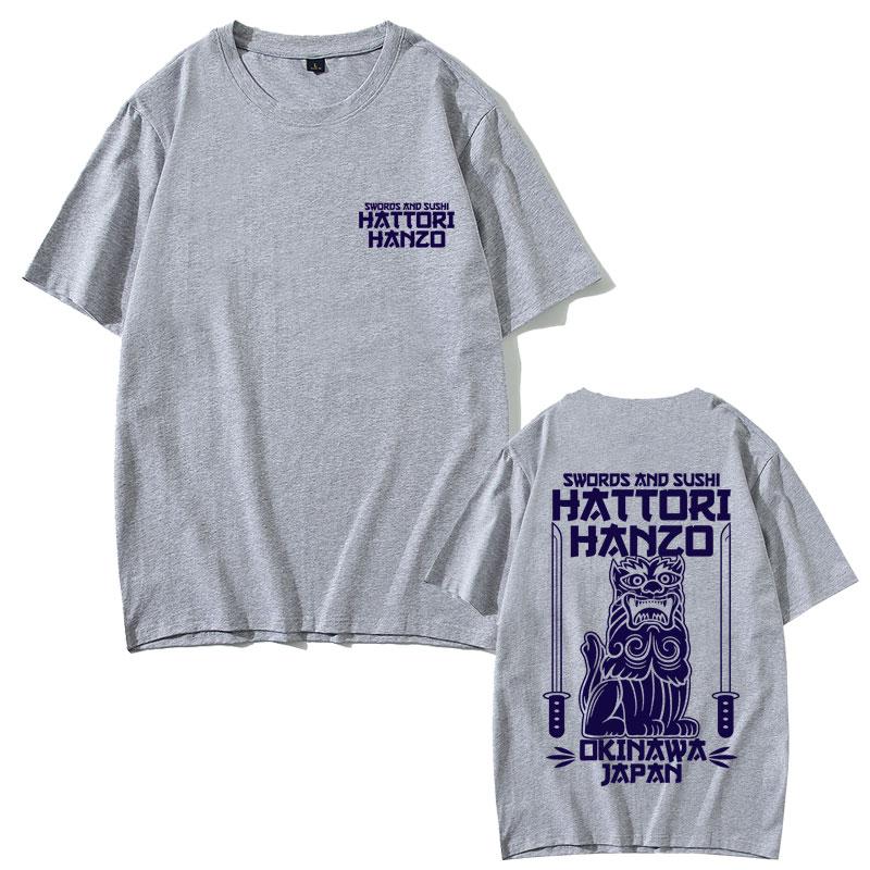 Summer Hattori Shimada Hanzo Red Sword Sushi Kill Bill Okinawa Japanese Talentino Tshirt Mens Casual Cotton Retro Short Top