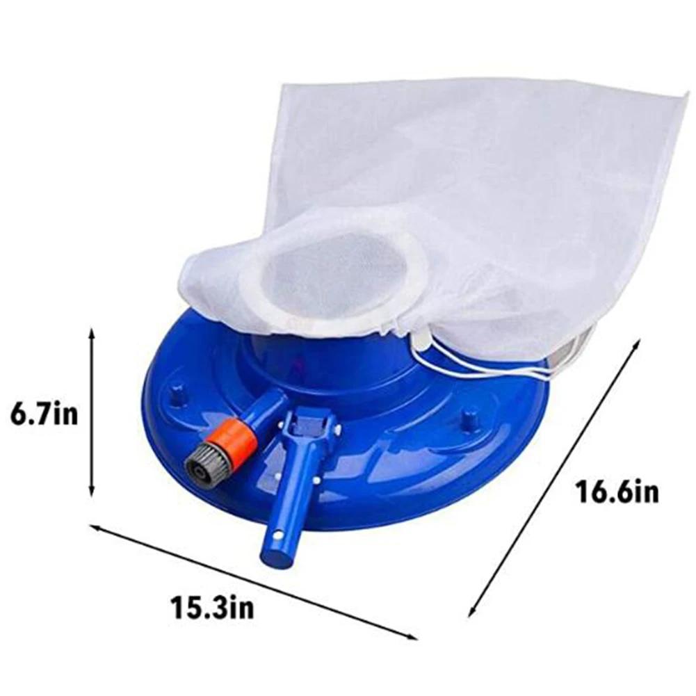Professional Pool Vacuum Cleaning Suction Head with Mesh Bag Swimming Pool Set Cleaner Brush for Spring Outdoor Pool Accessories