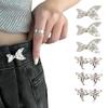 6 Sets Adjustable Pants Waist Tightener Clip for Women - Jean Waist Tightener Clip No-Sew Tool-Free Waist Buckle Sets Decorative Pant Adjuster P for
