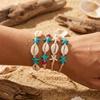 Bohemian Starfish Shell Beads Bracelet For Women Sea Star Turtle Conch Woven Rope Bracelet Summer Beach Party Holiday Jewelry